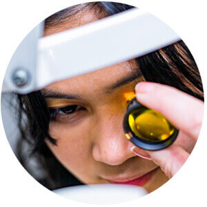 Eye test in Opticians